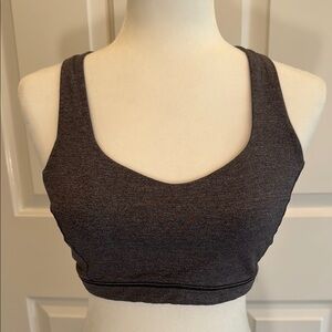 Lululemon Athletica Gray Strappy Sports Bra Size  8